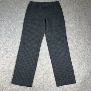 J.Jill Ankle Pants Womens Medium Gray Check Ponte Slim Leg Pull On